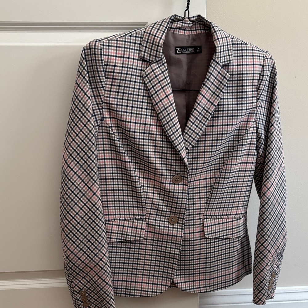 Stylish Plaid Women's Blazer
